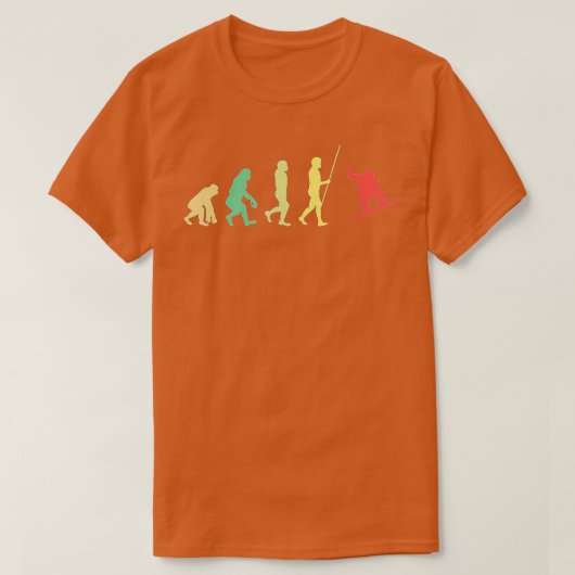 Snowboard Evolution Snowboarder Winter Snowboardin T-Shirt (Design vorne)