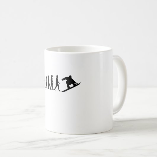 Snowboard Evolution Snowboarding Gift Kaffeetasse (VorderseiteRechts)
