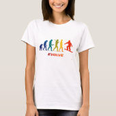 Snowboard-Evolutions-Silhouette-Sprung-Design T-Shirt (Vorderseite)