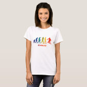 Snowboard-Evolutions-Silhouette-Sprung-Design T-Shirt (Vorne ganz)