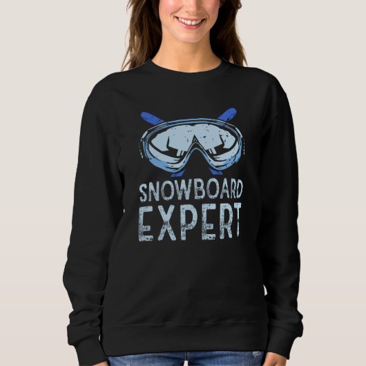 Snowboard Expert Winter Snowboarding Snowboarder S Sweatshirt (Vorderseite)