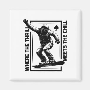 Snowboard Extreme Sports Winter Cool Snowbo Magnet