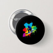 Snowboard-Farbexplosion Button (Vorne & Hinten)
