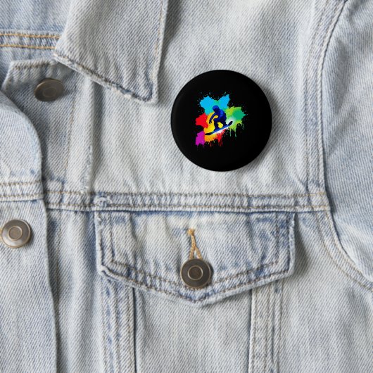 Snowboard-Farbexplosion Button (Beispiel)
