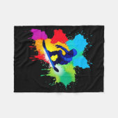 Snowboard-Farbexplosion Fleecedecke (Vorderseite (Horizontal))
