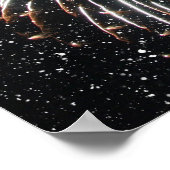 Snowboard Fireworks Stars Poster (Ecke)