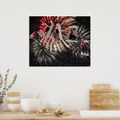 Snowboard Fireworks Stars Poster (Küche)