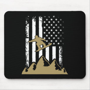 Snowboard Flag Winter Snowboarden Sport Ski Gesche Mousepad