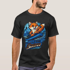 Snowboard Fox Ride den Schnee Winter Design T-Shirt