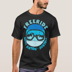 Snowboard Freeride Mask St Anton Österreich T-Shirt