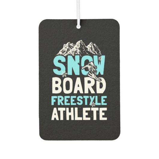 Snowboard Freestyle Athlete Autolufterfrischer (Vorderseite)
