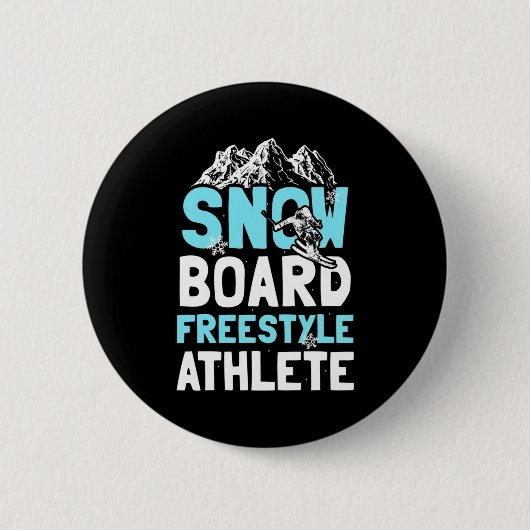 Snowboard Freestyle Athlete Button (Vorderseite)