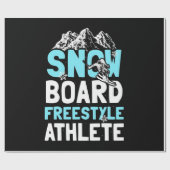 Snowboard Freestyle Athlete Geschenkpapier (Flach)