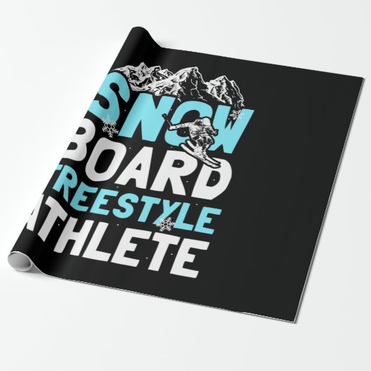 Snowboard Freestyle Athlete Geschenkpapier (Ungerollt)