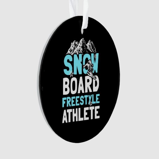 Snowboard Freestyle Athlete Ornament (Vorderseite)