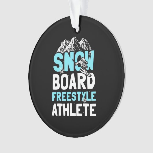 Snowboard Freestyle Athlete Ornament (Vorderseite)