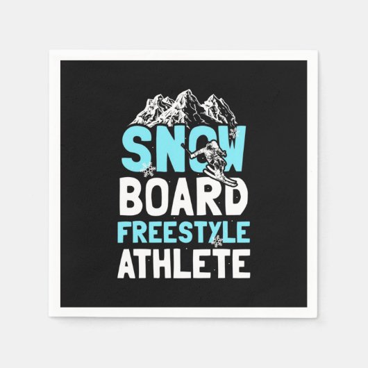 Snowboard Freestyle Athlete Serviette (Vorderseite)