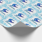 Snowboard Geburtstag Geschenkpapier (Ecke)