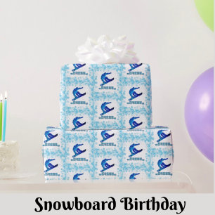 Snowboard Geburtstag Geschenkpapier