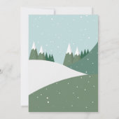 Snowboard Geburtstagsparty Pisten Schnee Einladung (Rückseite)