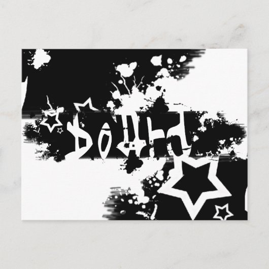 Snowboard : gekratzt postkarte (Vorderseite)