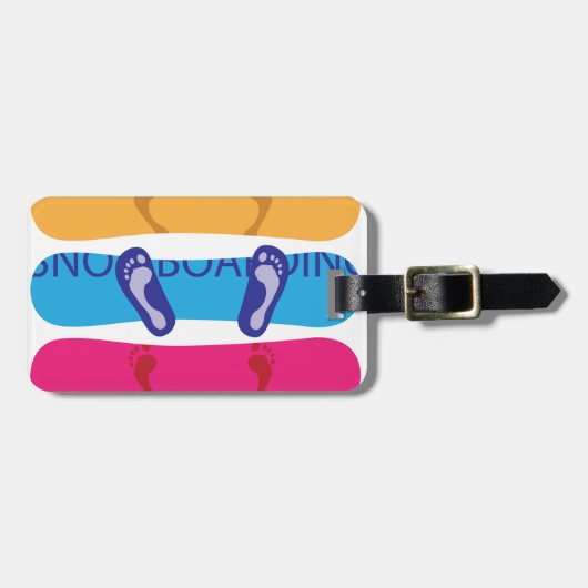 Snowboard Gepäckanhänger (Vorderseite horizontal)