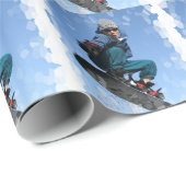 Snowboard Geschenkpapier (Rolleneckpunkt)
