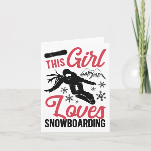 Snowboard-Girl Karte (Vorderseite)