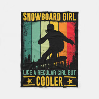 Snowboard Girl wie ein normales Mädchen, aber Cool Fleecedecke