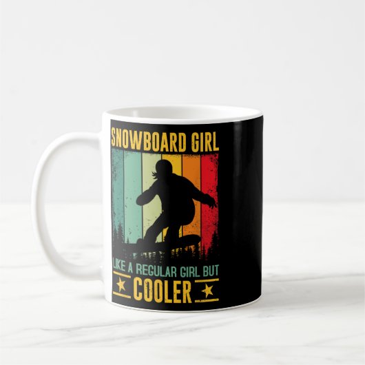 Snowboard Girl wie ein normales Mädchen, aber Cool Kaffeetasse (Links)