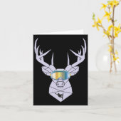 Snowboard Goggles Funny Snowboarden Moose Geschenk Karte (Gelbe Blume)