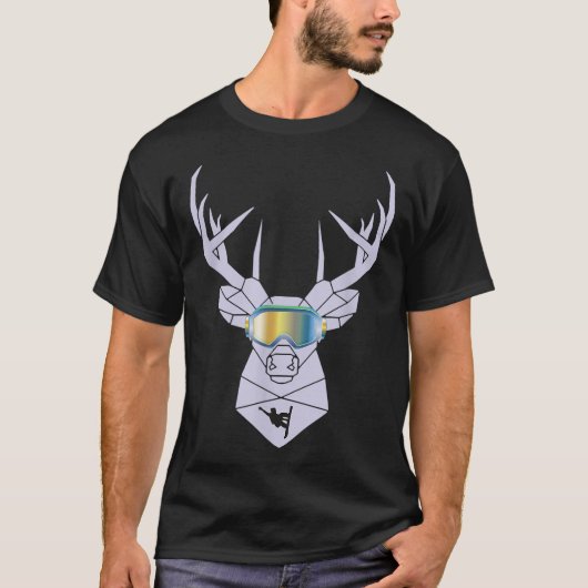 Snowboard Goggles Funny Snowboarden Moose Geschenk T-Shirt (Vorderseite)