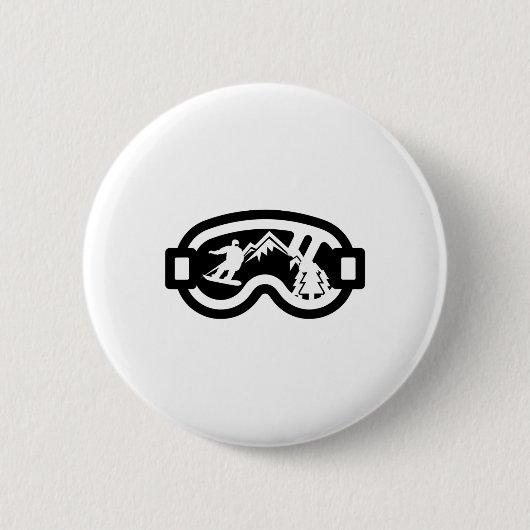 Snowboard Goggles Mountain Snowboarden Button (Vorderseite)