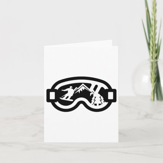 Snowboard Goggles Mountain Snowboarden Karte (Vorderseite)