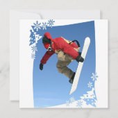Snowboard Grab Einladung (Vorderseite)