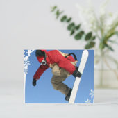 Snowboard Grab Postcard Postkarte (Stehend Vorderseite)