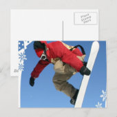 Snowboard Grab Postcard Postkarte (Vorne/Hinten)