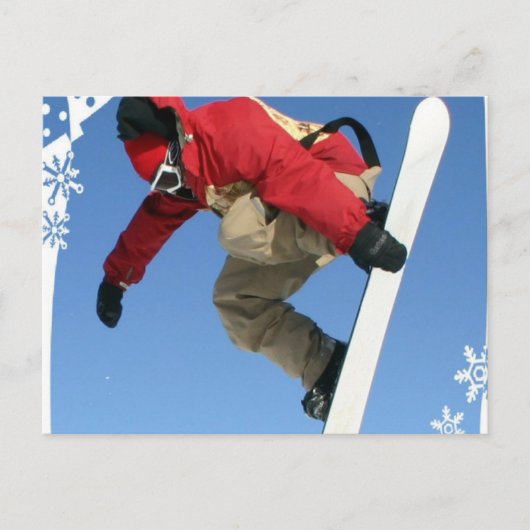 Snowboard Grab Postcard Postkarte (Vorderseite)