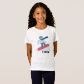 Snowboard-Grafik scherzt T - Shirt (Vorne ganz)