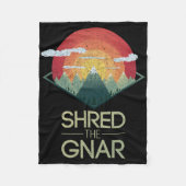 Snowboard hat das Gnar Ski Winter Mountain Geschen Fleecedecke (Vorderseite)