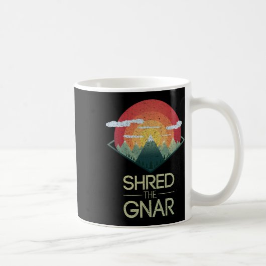 Snowboard hat das Gnar Ski Winter Mountain Geschen Kaffeetasse (Rechts)