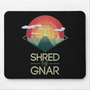 Snowboard hat das Gnar Ski Winter Mountain Geschen Mousepad
