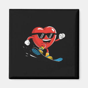 Snowboard Heart Snowboarden Valentinstag Boys G Magnet