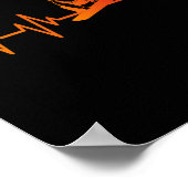 Snowboard Heartbeat 80er 90er Retro Winter Snowboa Poster (Ecke)