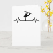 Snowboard Heartbeat Funny Sport Snowboarden Gesche Karte (Gelbe Blume)