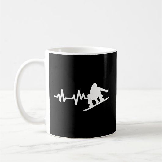 Snowboard Heartbeat Kaffeetasse (Links)