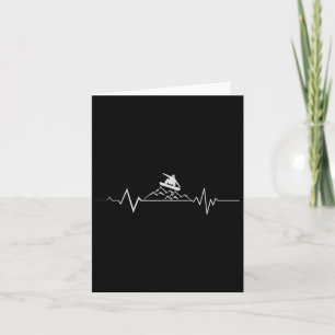 Snowboard Heartbeat Snowboard Snowboarder Geschenk Karte