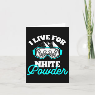 Snowboard ich lebe für White Powder Snowboarden Karte