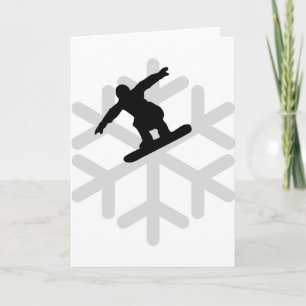 Snowboard-Ikone Feiertagskarte