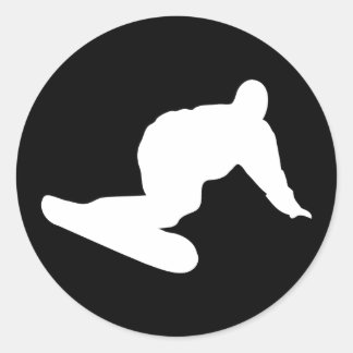 Snowboard-Ikone Runder Aufkleber